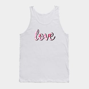 Love Watercolour Tie-Dye Typography Tank Top